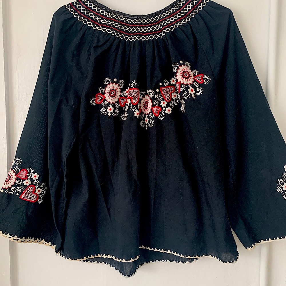Vintage Boho Embroidered Blouse Almost Famous